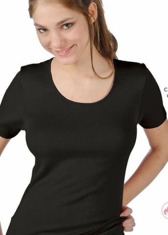 MAP S, M светлосиня италианска дамска микрофибърна тениска с къс ръкав женски тениски с къси ръкави - снимка 1