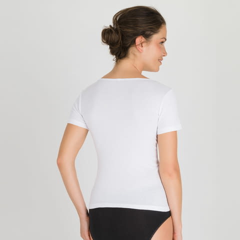 Playtex S, M, L, XL черни, бели 97% памучни блузи с къси ръкави женски памучни тениски памучно бельо - снимка 4