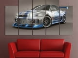 Декоративно пано - картина за стена от 5 части - Nissan Skyline GT-R сив - HD-5036
