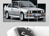 Декоративно пано за стена от 5 части - BMW M3 Evolution от 1987 - HD-5008-SC