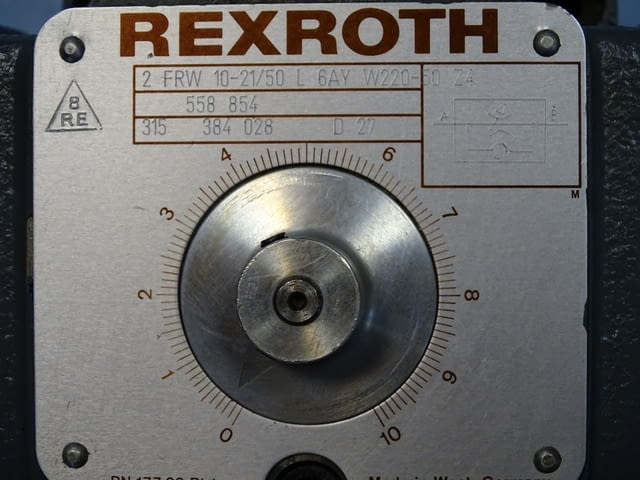 Хидравличен регулатор на дебит Rexroth 2FRW 10-21/50 L 6AY W 220-50 Z4 2-way flow control valve - снимка 2