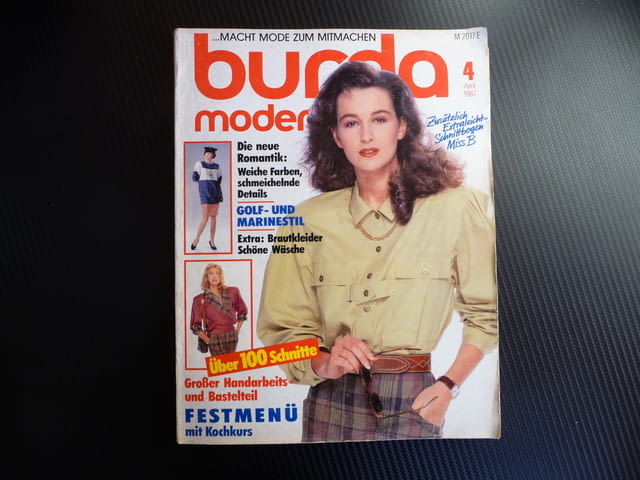 Burda 4/1987 списание кройки модели мода дрехи рокли дамски, city of Radomir - снимка 1