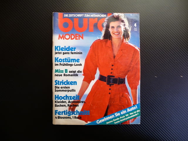 Burda 4/1988 списание кройки модели мода дрехи рокли дамски, city of Radomir - снимка 1