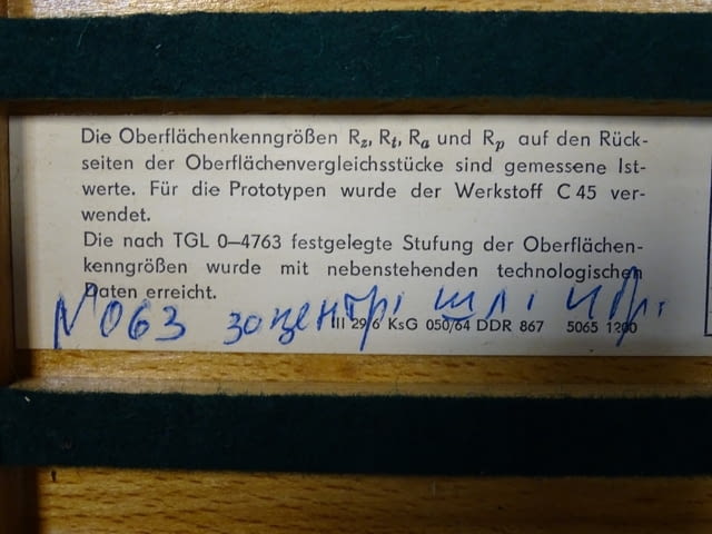 Еталон за проверка на грапавост Flachschleifen MASSI TGL 0-4763 - снимка 3