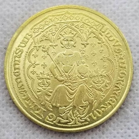 Позлатена монета 1 Флорин 1344 г Крал Едуард III - РЕПЛИКА