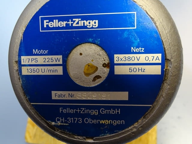 Центробежна помпа Feller+Zingg 1/7 PS 380V 225W, град Пловдив | Промишлено Оборудване - снимка 2