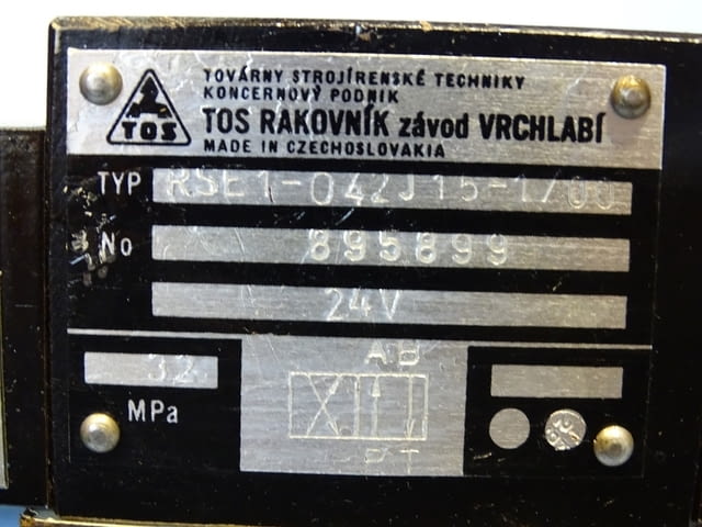 Хидравличен разпределител TOS RSE 1-042J15-1700 24VDC solenoid hidraulic valve - снимка 5