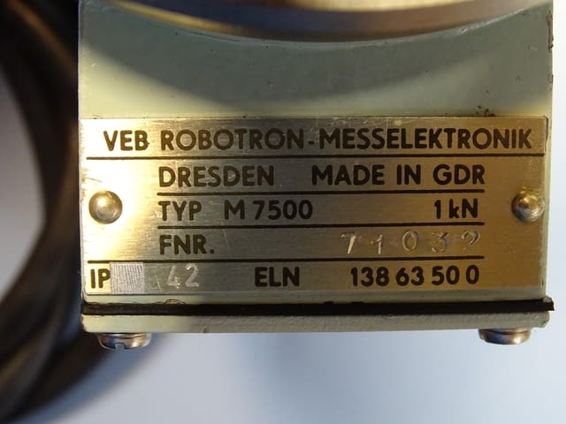 Тензо-датчик VEB Robotron Messelektronik M7500 Tension Force Sensor 1kN - снимка 5