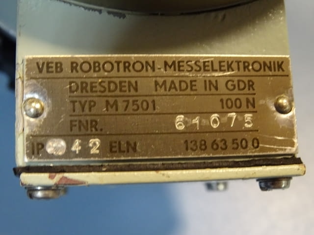 Тензо-датчик VEB Robotron Messelektronik M7501 Tension Force Sensor 100N - снимка 5