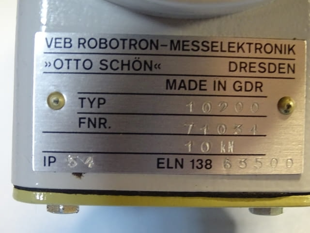Тензо-датчик VEB Robotron Messelektronik ”Otto Schon” 10200Tension Force Sensor 10kN - снимка 6