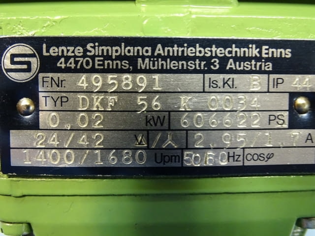 Ел. двегател Lenze DKF 56K0034 24/42VAC 1400/1680min-1, град Пловдив | Промишлено Оборудване - снимка 5