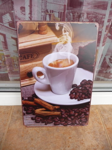 Метална табела кафе канела на зърна аромат чаромат порцелан, city of Radomir - снимка 1