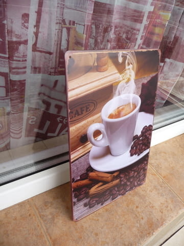 Метална табела кафе канела на зърна аромат чаромат порцелан, city of Radomir - снимка 2