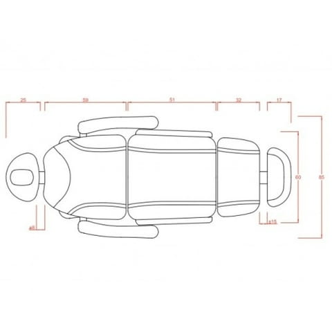 Електрическа кушетка 2235B (3 мотора) - бяла 185 х 65/90 х 60/90 см - снимка 4