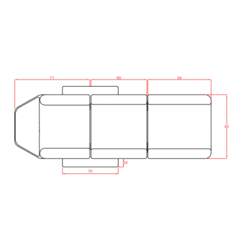 Фиксирана кушетка Mylo 185 x 63/83 x 75 см -бяла/черна, град София | Фризьорско / Козметично - снимка 4