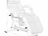 Фиксирана кушетка Sillon 180 х 60/85 х 68 см - бяла/черна