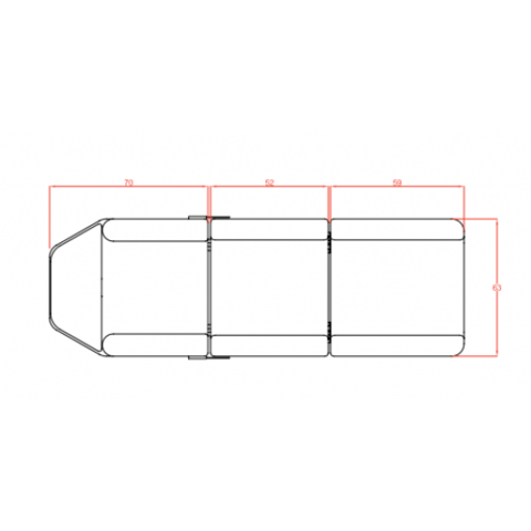 Фиксирана кушетка Vomex 183 x 63/83 x 75 см, град София | Фризьорско / Козметично - снимка 3