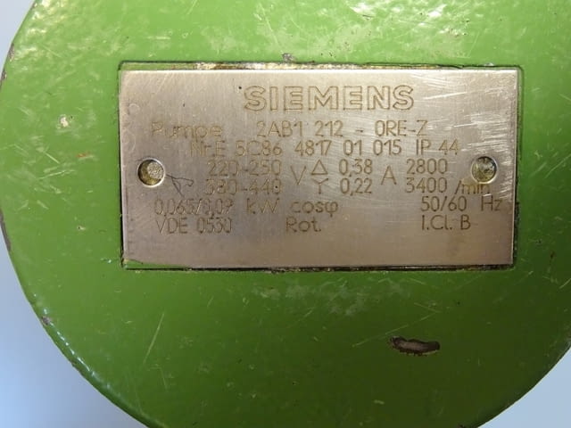 Помпа за охлаждаща течност Siemens 2AB1 212-ORE-Z immersion pump 12 l/min - снимка 4