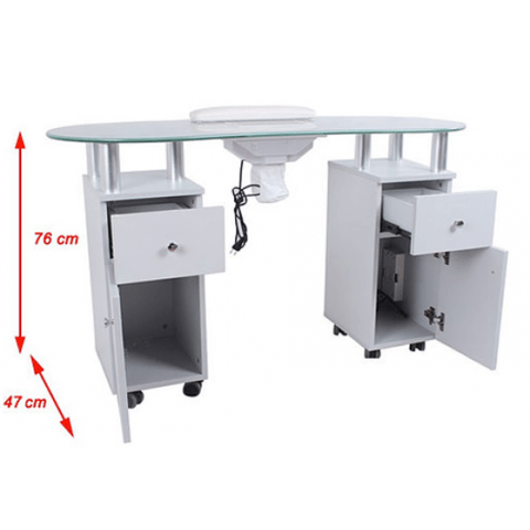 Маса за маникюр с прахоуловител 127 x 47 x 76 см - 30W, град София | Фризьорско / Козметично - снимка 2