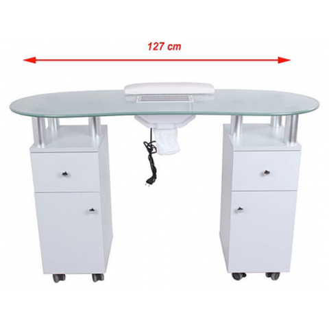 Маса за маникюр с прахоуловител 127 x 47 x 76 см - 30W, град София | Фризьорско / Козметично - снимка 3