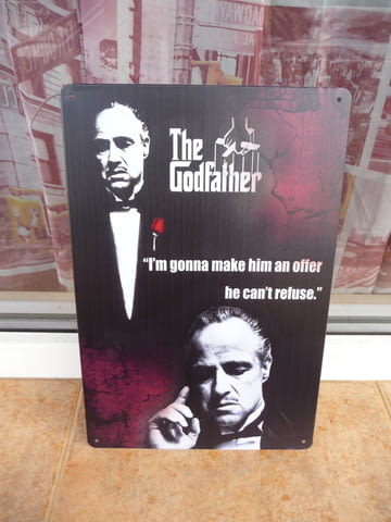 Метална табела Кръстникът филм The Godfather мафия класика, city of Radomir - снимка 1