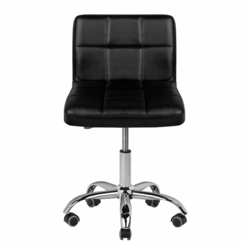 Козметичен стол - табуретка с облегалка A-5299 - черна/бяла 48/61 см - снимка 6