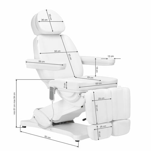 Стол за педикюр Sillon Classic (2 мотор) - сив/бял, град София | Фризьорско / Козметично - снимка 5