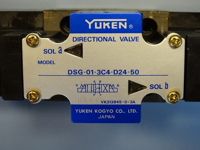 Хидравличен разпределител YUKEN DSG-01-3C4-D24-50 directional valve 24VDC - снимка 3