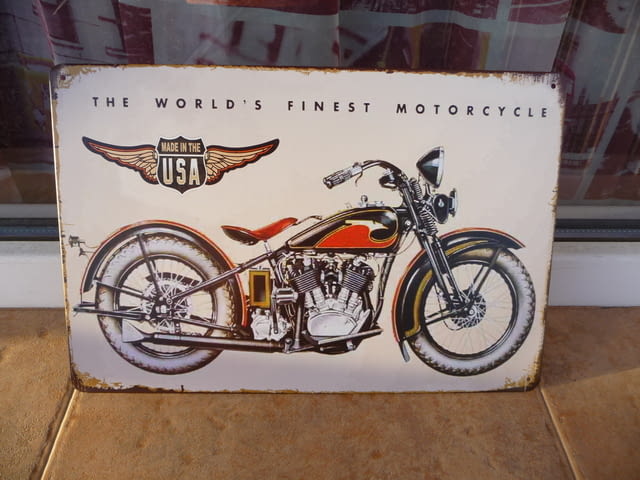 Метална табела мотор Харлей Даейвидсън Harley Davidson retro, city of Radomir - снимка 1
