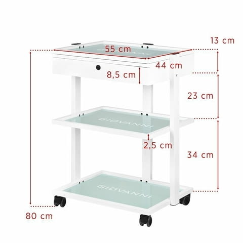 Количка за естетика Giovanni 1040A 55.5 x 37 x 82 см, град София | Фризьорско / Козметично - снимка 4