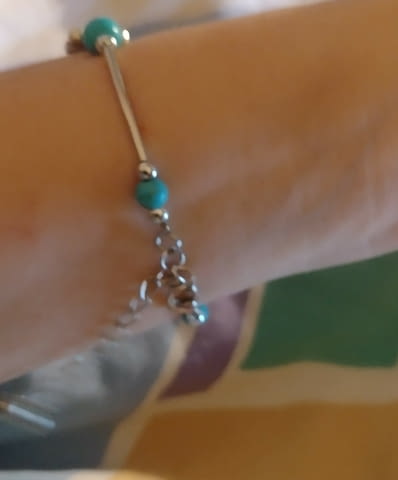 Гривна Сини Тюркоазени пеперудки Silver, Lady's, Turquoise - city of Bеrkovitsa | Bracelets - снимка 2