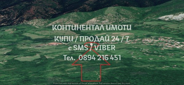 Код 62231. Панорамен поземлен имот 2800м2, с лице 25м. на шосето за селото, - снимка 2