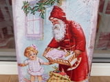 Метална табела разни Дядо Коледа раздава подаръци деца Мраз дечица кукла топка