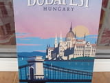 Метална табела Будапеща Унгария Дунав стария град история мост замък