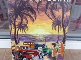 Метална табела Ню Порт Калифорния плажове ретро автомобили