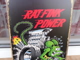 Метална табела Rat Funk Power Мишка с мощен двигател скорост огън