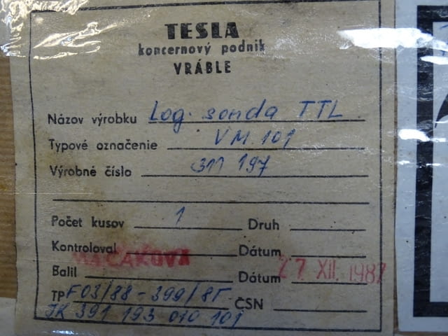 Сонда TESLA TTL VM 101 Logic Probe - град Пловдив | Промишлено Оборудване - снимка 12
