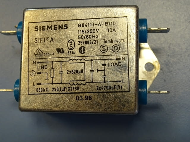 Захранващ филтър Siemens SIFI B84111-A-B110 power filter, град Пловдив | Промишлено Оборудване - снимка 2