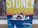 Метална табела Сидни Австралия операта яхти красиво крайбрежие хубав град