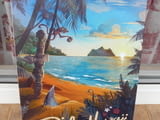 Метална табела Хавай плажове палми акули острови маймунка кокос
