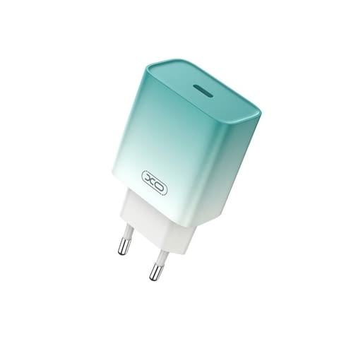 Зарядно за телефон CE18, стенно, PD 30W, 1 x USB-C, бяло/син – XO - снимка 2