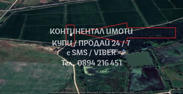 Код.62313. Земеделска земя, оризище 5440м2, 4-та кат. на около 250 метра от шосе, с лесен пряк достъ