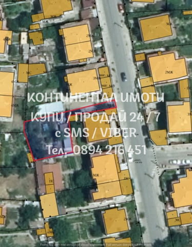 Кодо 62695. Парцел 380м2 вътрешен между къщи, 380 m2, For living - city of Plovdiv | Land - снимка 7