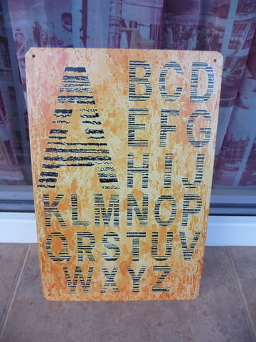 Метална табела надпис азбука alphabet букви латински a b c d, city of Radomir - снимка 1