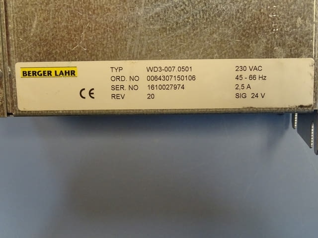 Контролер Berger Lahr WD3-007.0501 stepper motor drivev 24V, city of Plovdiv - снимка 5