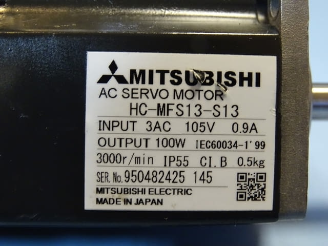 Серво мотор MITSUBISHI HC-MFS13-S13 AC servo motor 105V 3000min-1 - снимка 5