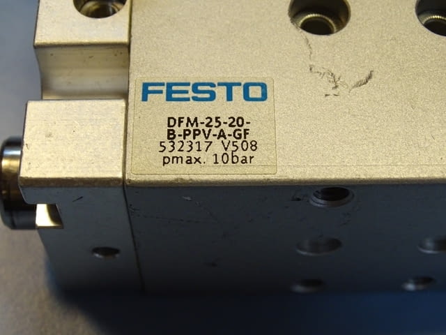 Пневматичен цилиндър Festo DFM-25-20-B-PPV-A-GF Guided drive 10Bar - снимка 5