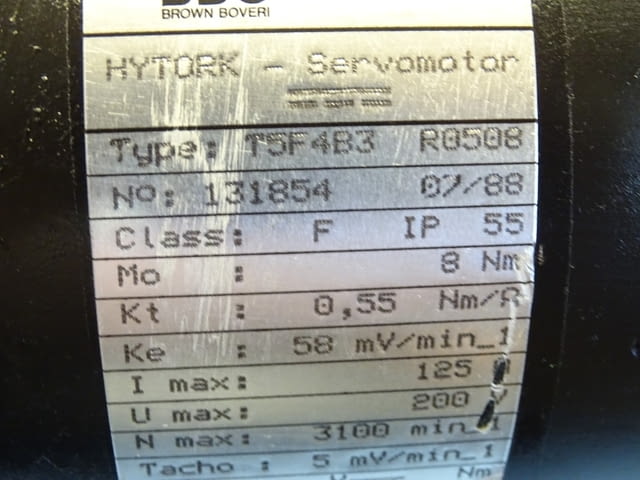 Сервомотор ALSTHOM BBC T5F4B3 R0508 servomotor 8Nm 3100min-1, city of Plovdiv - снимка 6