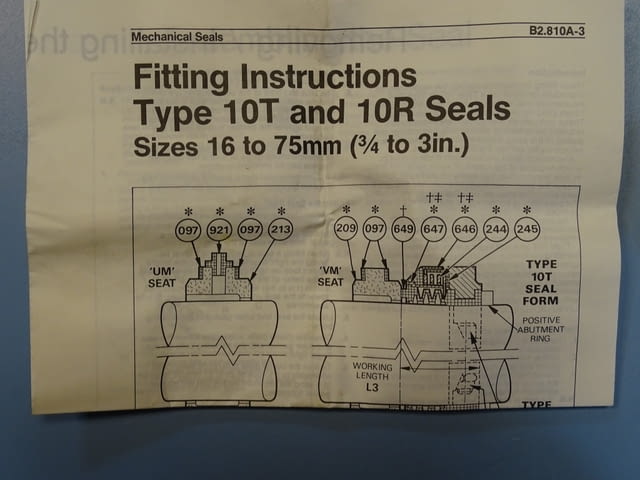 Керамичен съединител/уплътнение John Crane PTFE Bellows Seal J3402/1 - снимка 2