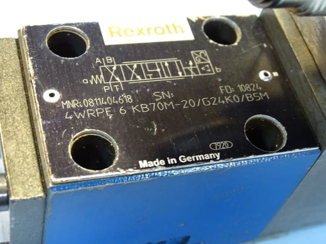 Пропорционален хидравличен разпределител Rexroth 4WRPE 6 KB70M-20/G24KO/B5M Proportional valve - снимка 4